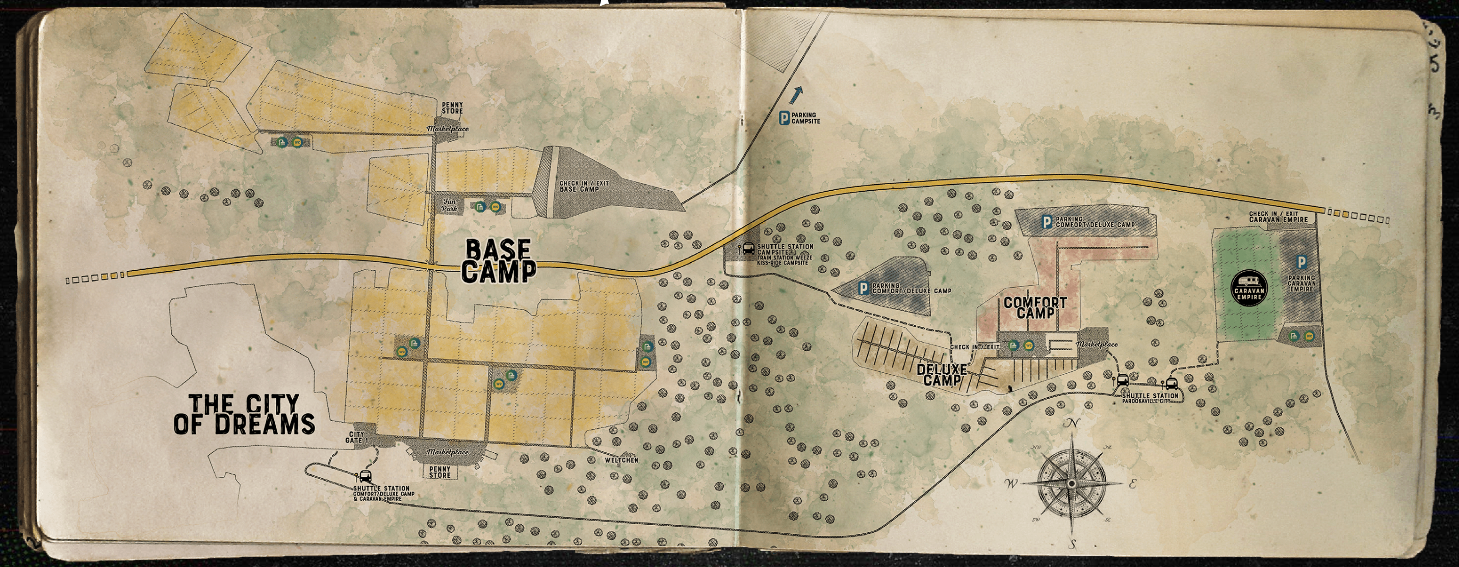 Parookaville Camping Map