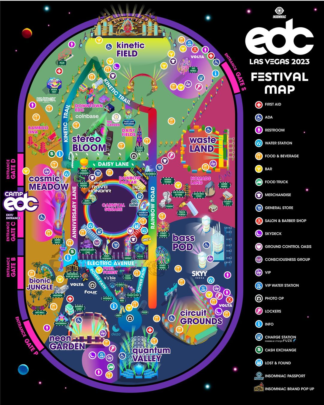 EDC Las Vegas Map