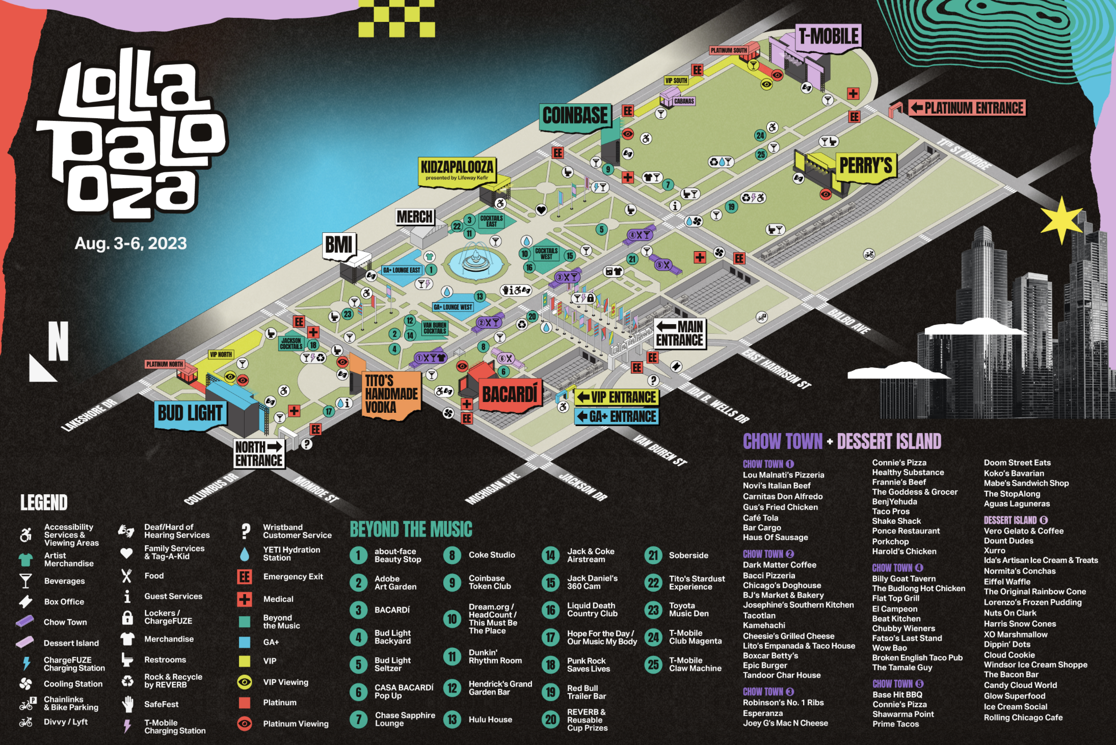 Lollapalooza Map