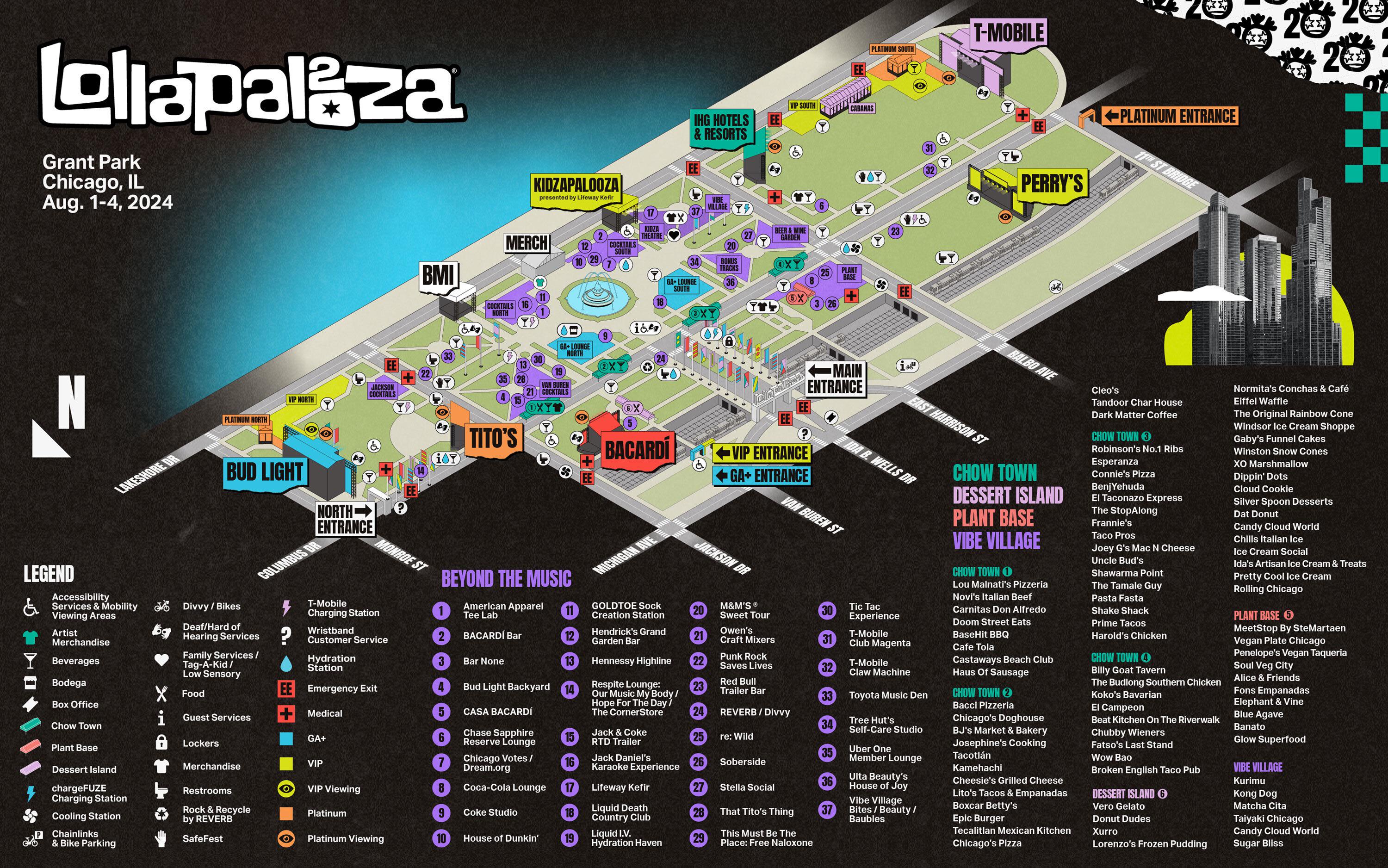 Lollapalooza Map