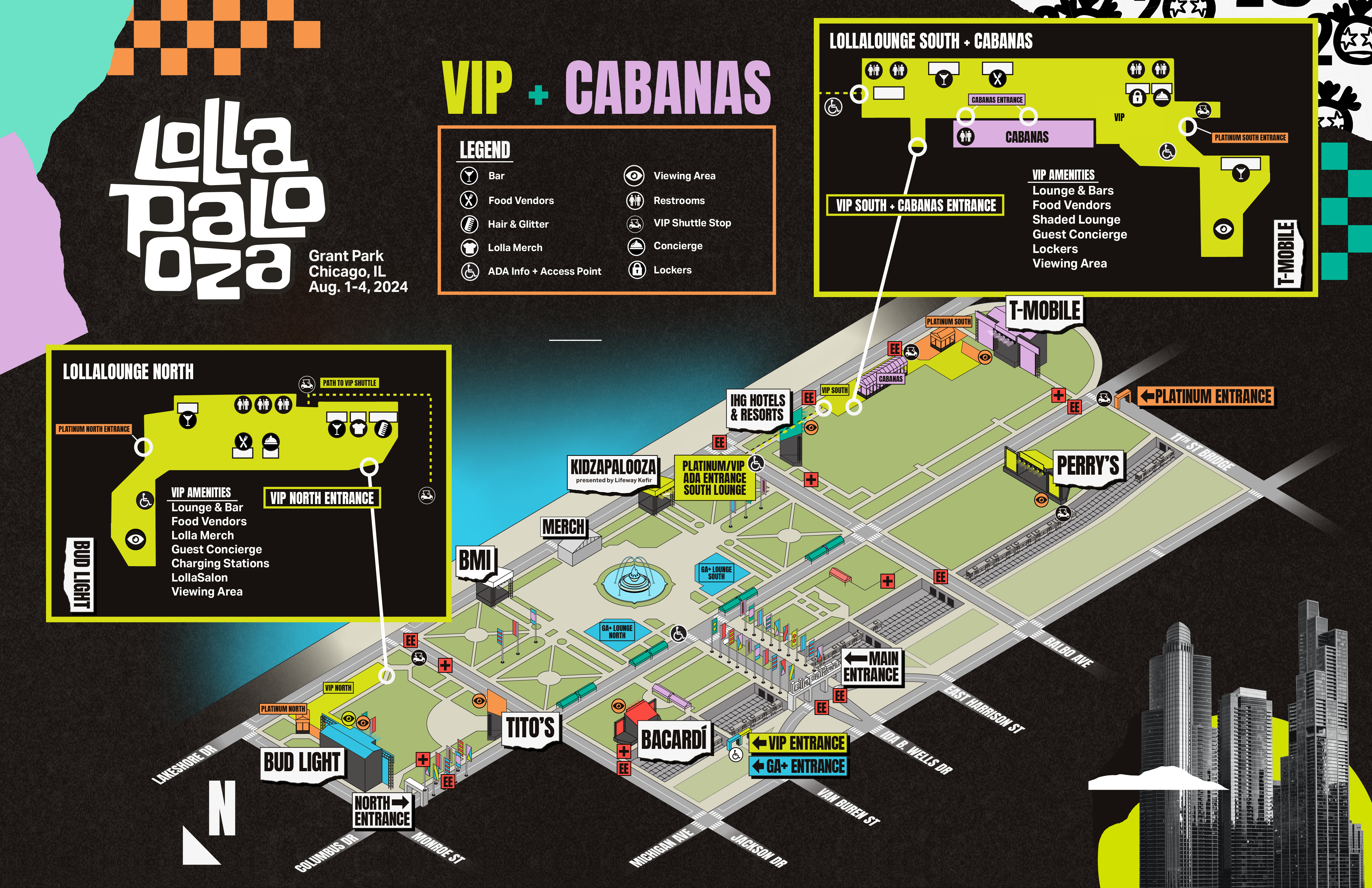 Lollapalooza Map